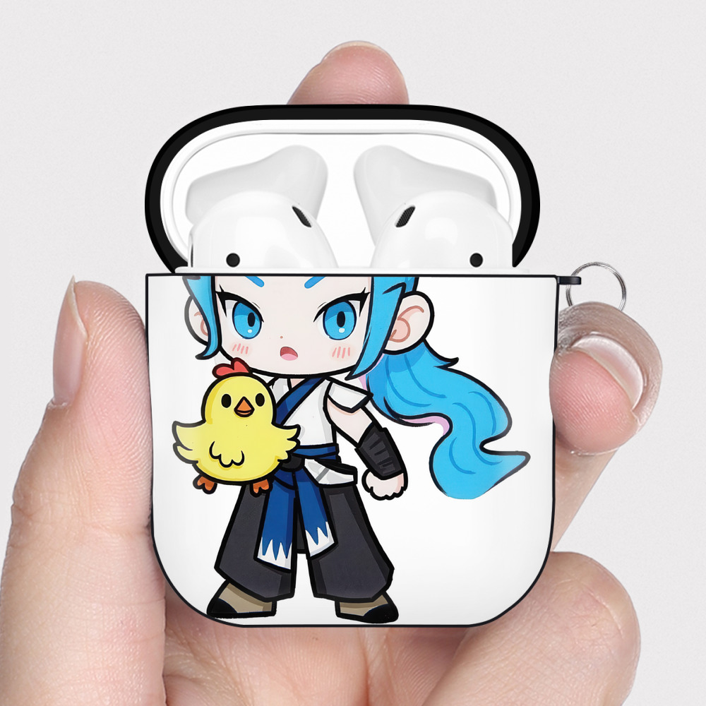 （画像用） Ne Zha 2 ナタ 魔童の大暴れ AirPods 第2世代保護ケース ハードシェル ブラック 耐衝撃・防指紋・カラビナ付き