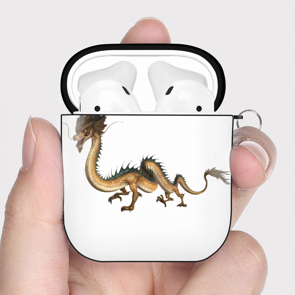 （画像用） Ne Zha 2 ナタ 魔童の大暴れ AirPods 第2世代保護ケース ハードシェル ブラック 耐衝撃・防指紋・カラビナ付き