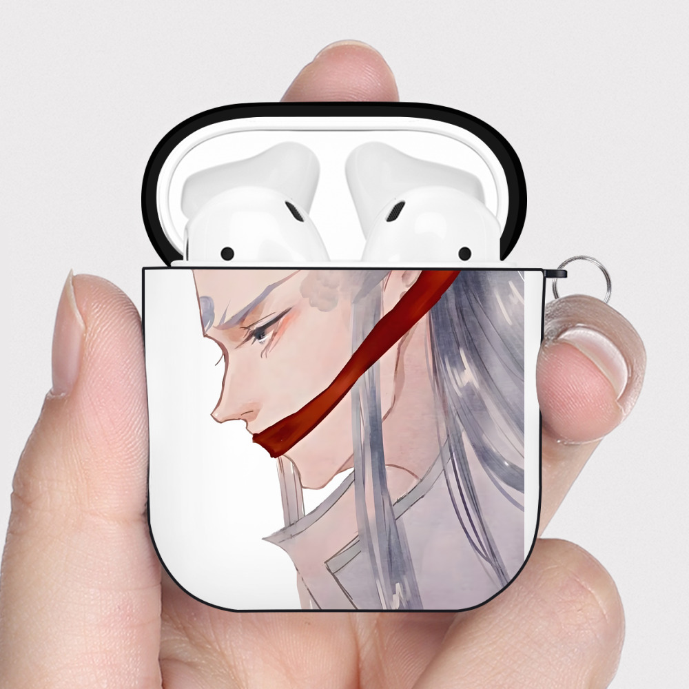 （画像用） Ne Zha 2 ナタ 魔童の大暴れ AirPods 第2世代保護ケース ハードシェル ブラック 耐衝撃・防指紋・カラビナ付き