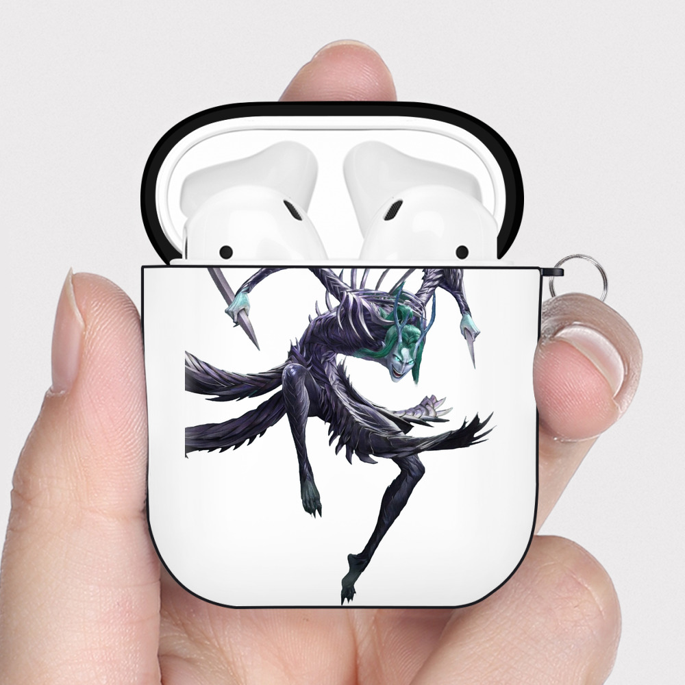 （画像用） Ne Zha 2 ナタ 魔童の大暴れ AirPods 第2世代保護ケース ハードシェル ブラック 耐衝撃・防指紋・カラビナ付き