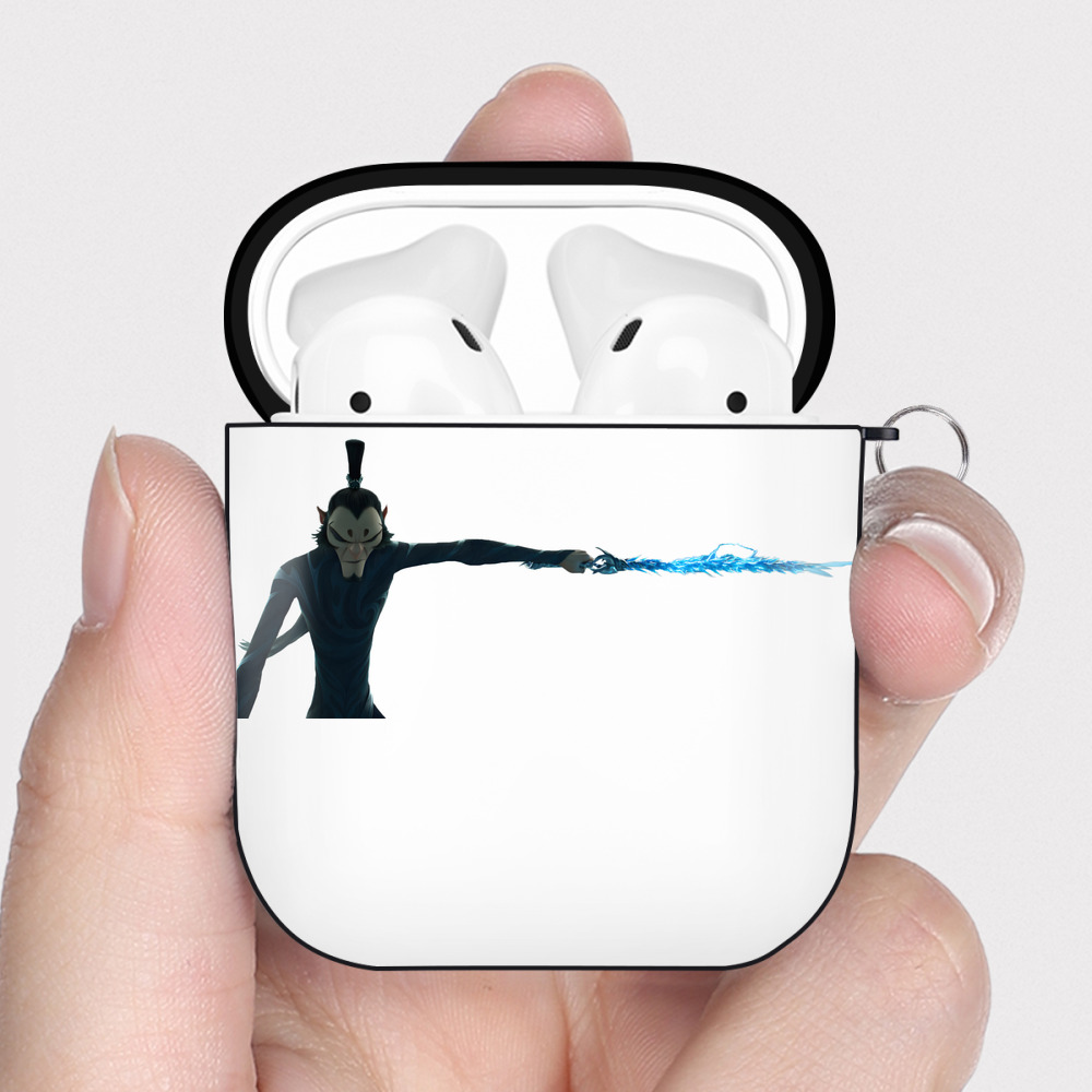 （画像用） Ne Zha 2 ナタ 魔童の大暴れ AirPods 第2世代保護ケース ハードシェル ブラック 耐衝撃・防指紋・カラビナ付き