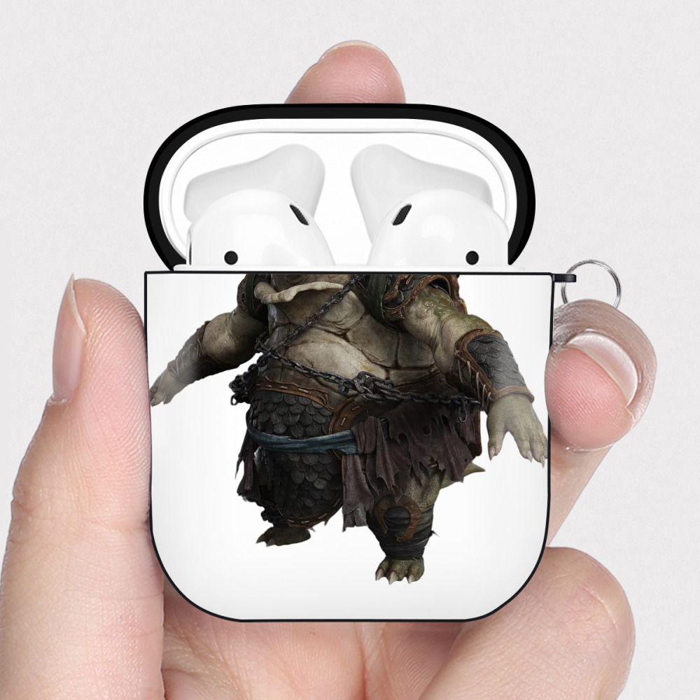 （画像用） Ne Zha 2 ナタ 魔童の大暴れ AirPods 第2世代保護ケース ハードシェル ブラック 耐衝撃・防指紋・カラビナ付き