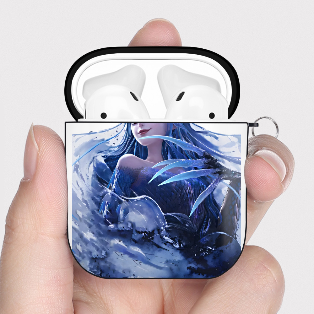 （画像用） Ne Zha 2 ナタ 魔童の大暴れ AirPods 第2世代保護ケース ハードシェル ブラック 耐衝撃・防指紋・カラビナ付き