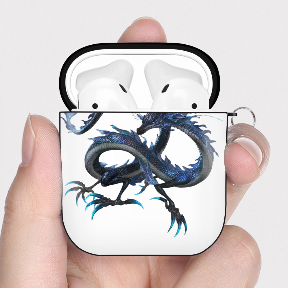 （画像用） Ne Zha 2 ナタ 魔童の大暴れ AirPods 第2世代保護ケース ハードシェル ブラック 耐衝撃・防指紋・カラビナ付き
