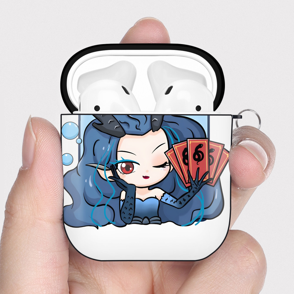 （画像用） Ne Zha 2 ナタ 魔童の大暴れ AirPods 第2世代保護ケース ハードシェル ブラック 耐衝撃・防指紋・カラビナ付き