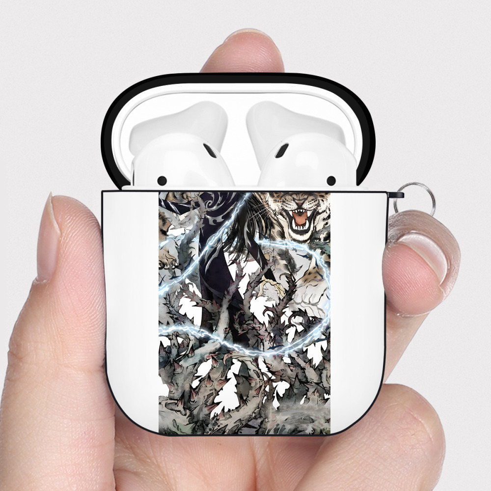 （画像用） Ne Zha 2 ナタ 魔童の大暴れ AirPods 第2世代保護ケース ハードシェル ブラック 耐衝撃・防指紋・カラビナ付き