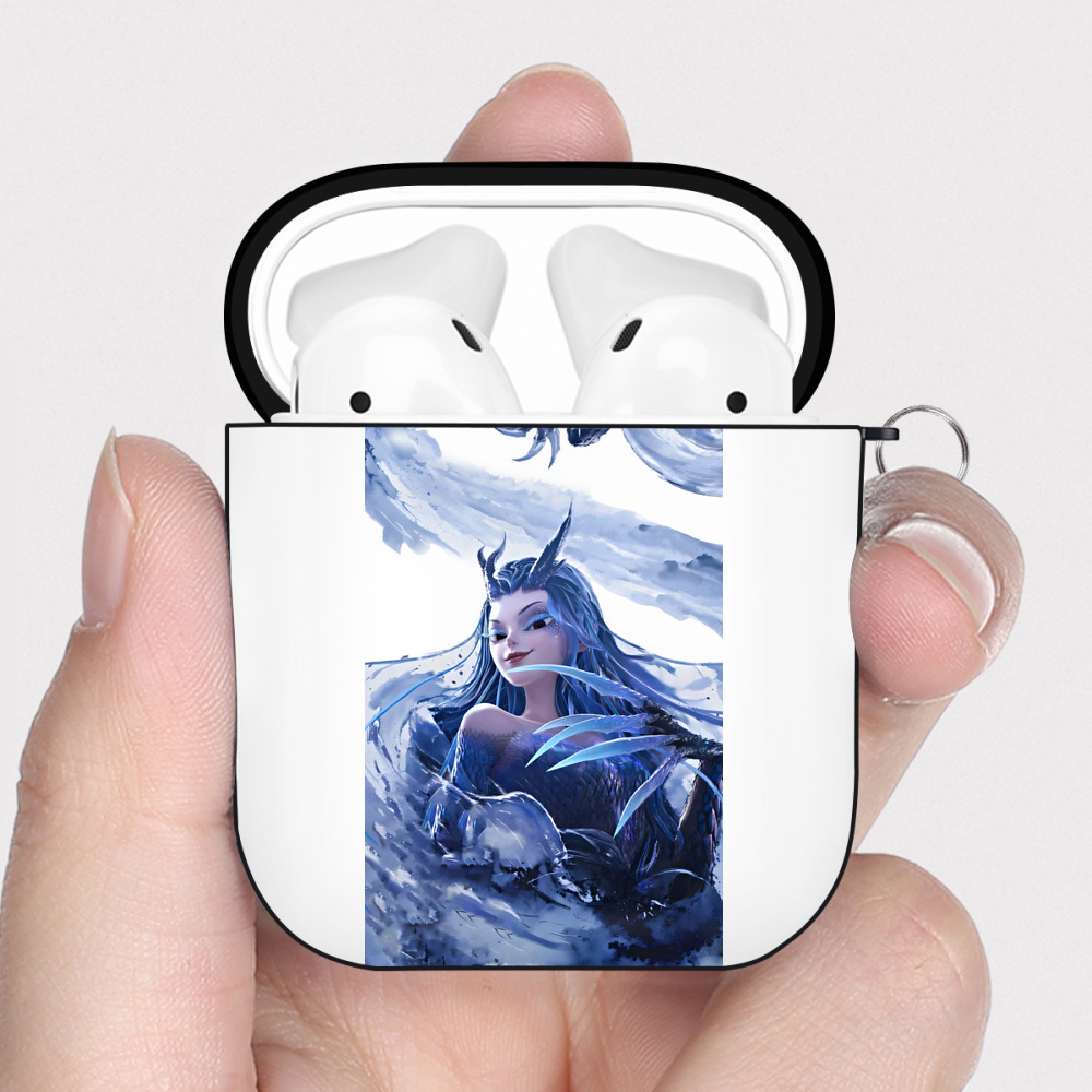 （画像用） Ne Zha 2 ナタ 魔童の大暴れ AirPods 第2世代保護ケース ハードシェル ブラック 耐衝撃・防指紋・カラビナ付き