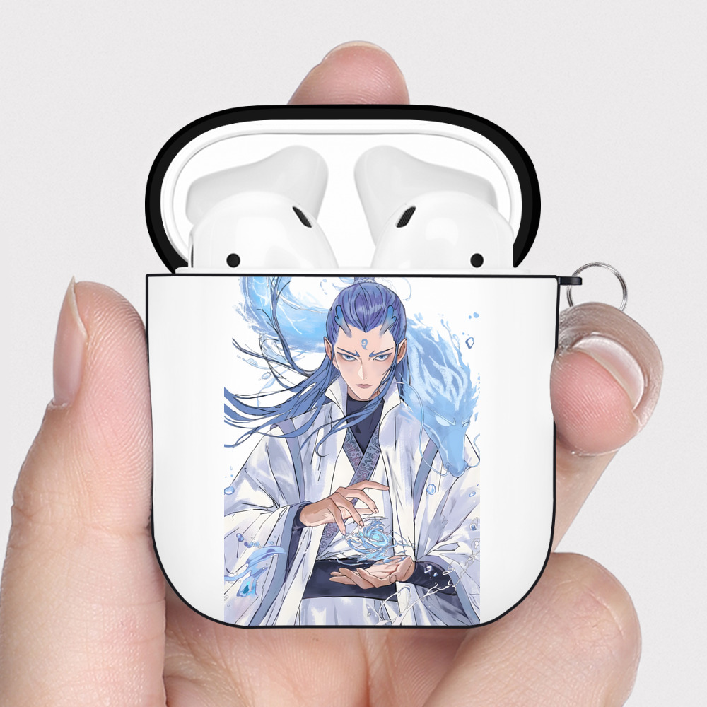 （画像用） Ne Zha 2 ナタ 魔童の大暴れ AirPods 第2世代保護ケース ハードシェル ブラック 耐衝撃・防指紋・カラビナ付き