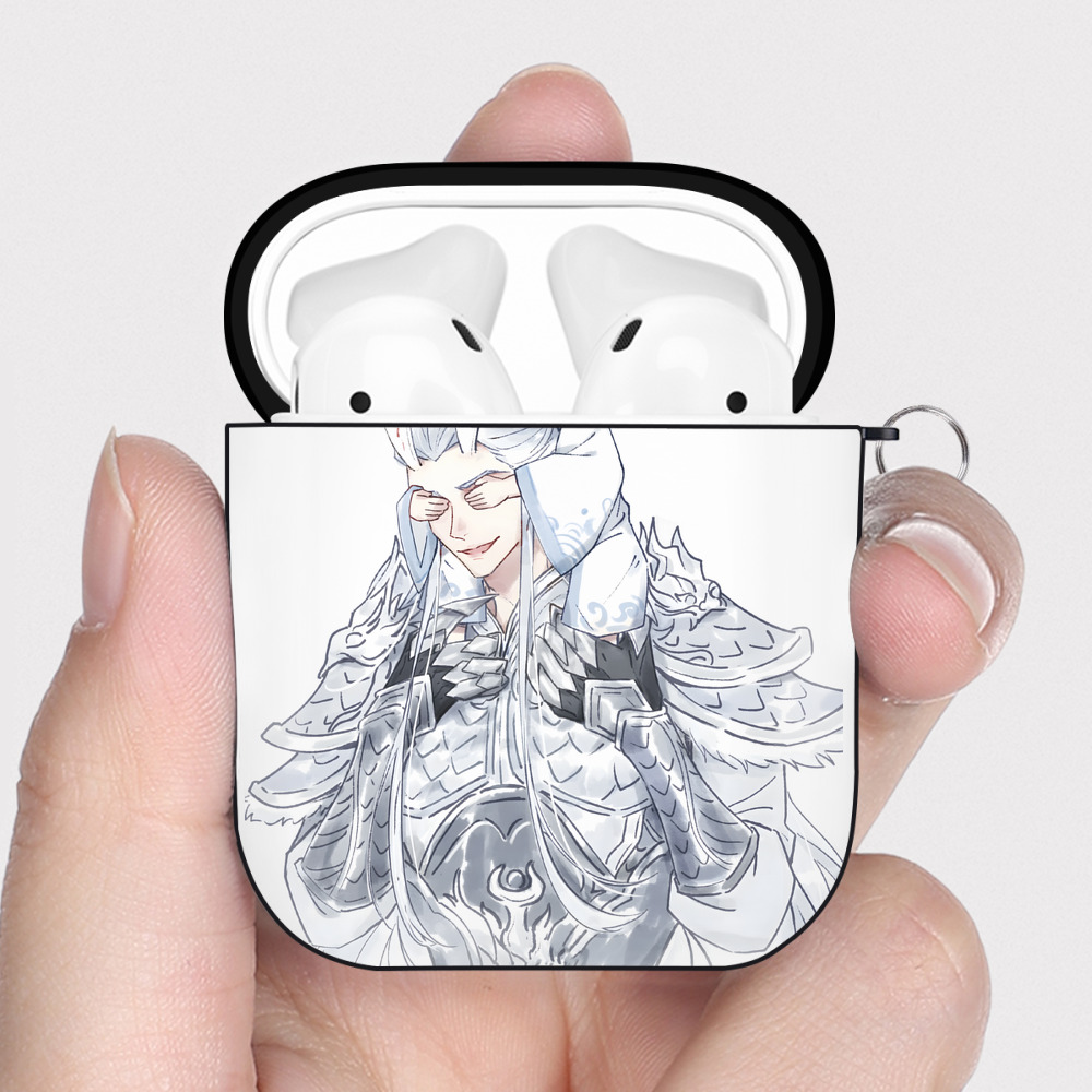 （画像用） Ne Zha 2 ナタ 魔童の大暴れ AirPods 第2世代保護ケース ハードシェル ブラック 耐衝撃・防指紋・カラビナ付き