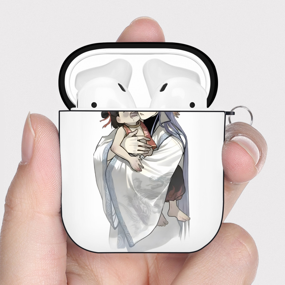 （画像用） Ne Zha 2 ナタ 魔童の大暴れ AirPods 第2世代保護ケース ハードシェル ブラック 耐衝撃・防指紋・カラビナ付き