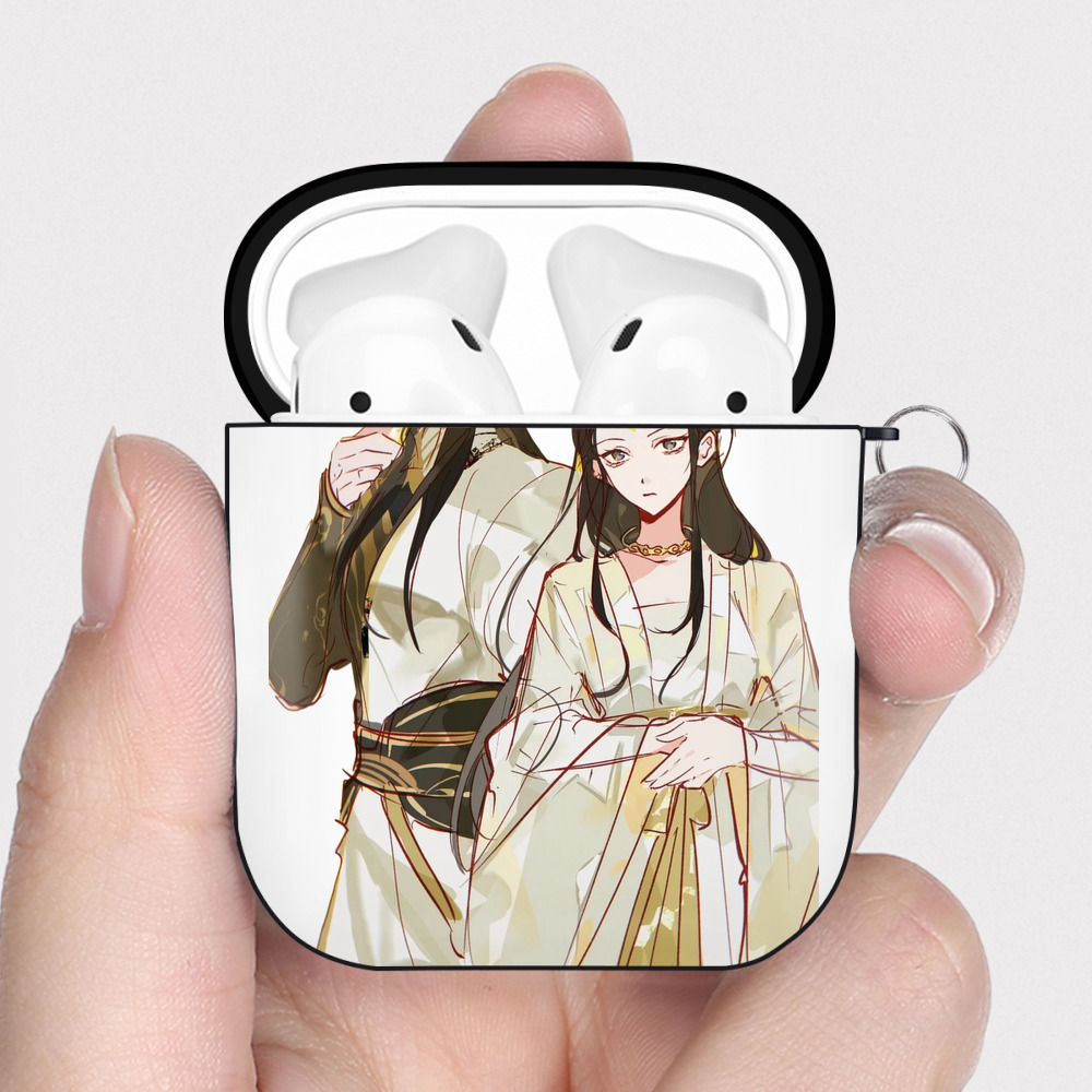 （画像用） Ne Zha 2 ナタ 魔童の大暴れ AirPods 第2世代保護ケース ハードシェル ブラック 耐衝撃・防指紋・カラビナ付き