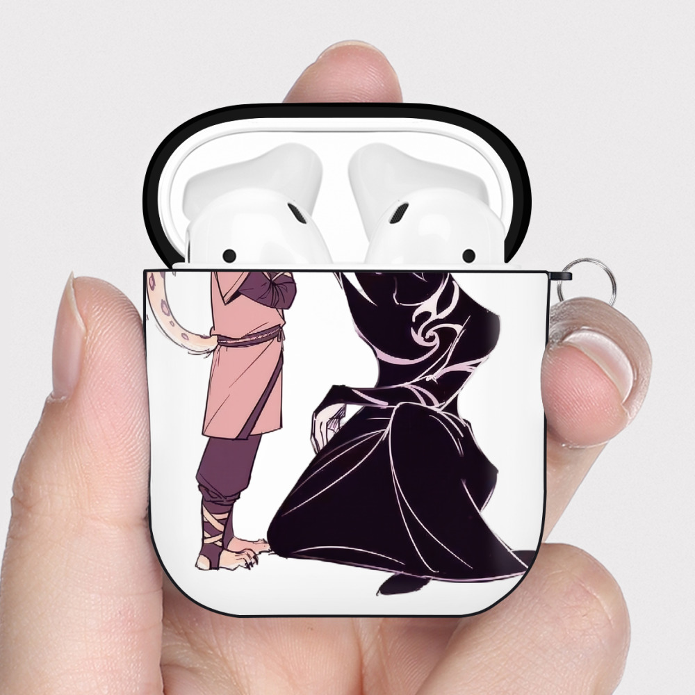 （画像用） Ne Zha 2 ナタ 魔童の大暴れ AirPods 第2世代保護ケース ハードシェル ブラック 耐衝撃・防指紋・カラビナ付き