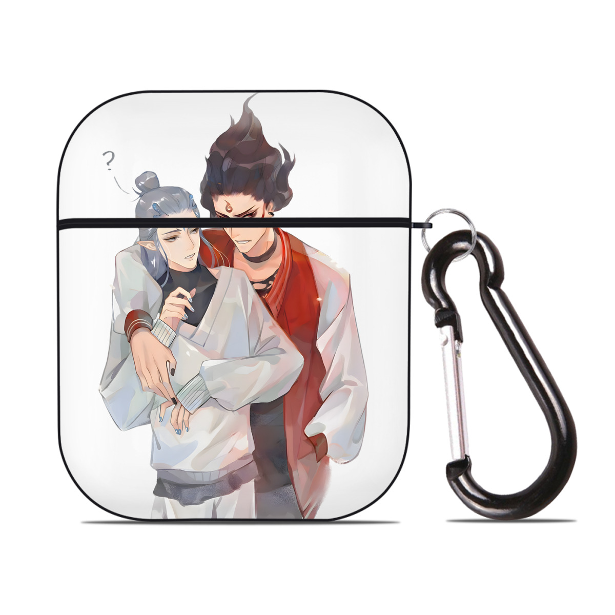 （画像用） Ne Zha 2 ナタ 魔童の大暴れ AirPods 第2世代保護ケース ハードシェル ブラック 耐衝撃・防指紋・カラビナ付き