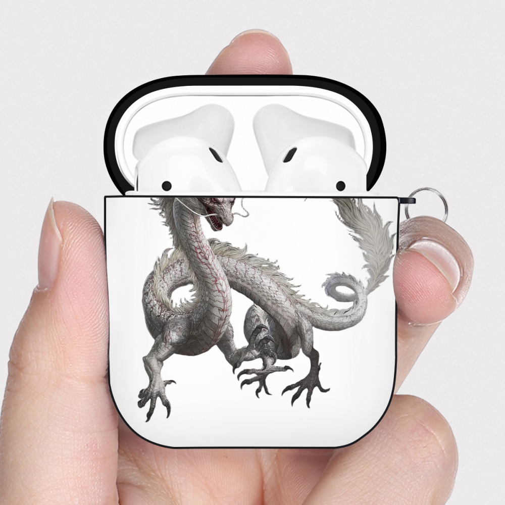 （画像用） Ne Zha 2 ナタ 魔童の大暴れ AirPods 第2世代保護ケース ハードシェル ブラック 耐衝撃・防指紋・カラビナ付き