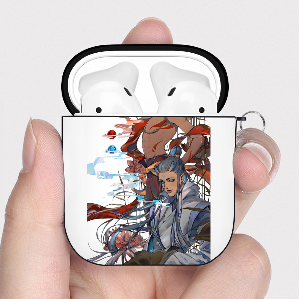 （画像用） Ne Zha 2 ナタ 魔童の大暴れ AirPods 第2世代保護ケース ハードシェル ブラック 耐衝撃・防指紋・カラビナ付き