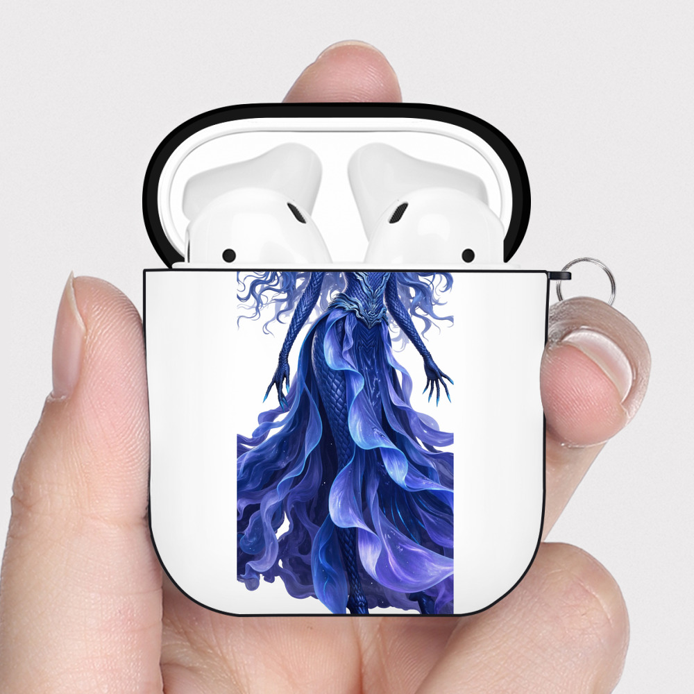 （画像用） Ne Zha 2 ナタ 魔童の大暴れ AirPods 第2世代保護ケース ハードシェル ブラック 耐衝撃・防指紋・カラビナ付き