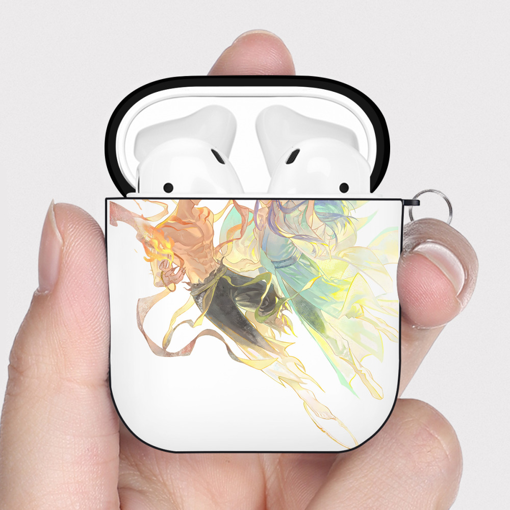 （画像用） Ne Zha 2 ナタ 魔童の大暴れ AirPods 第2世代保護ケース ハードシェル ブラック 耐衝撃・防指紋・カラビナ付き