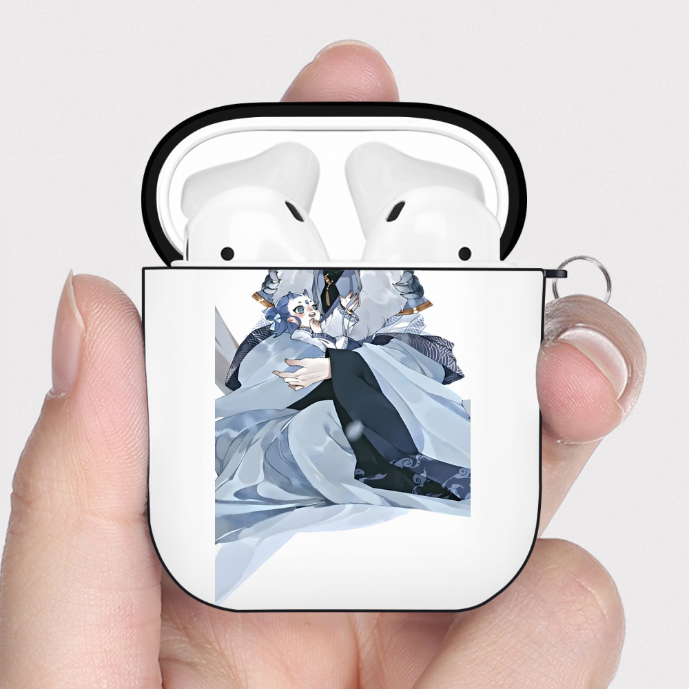 （画像用） Ne Zha 2 ナタ 魔童の大暴れ AirPods 第2世代保護ケース ハードシェル ブラック 耐衝撃・防指紋・カラビナ付き
