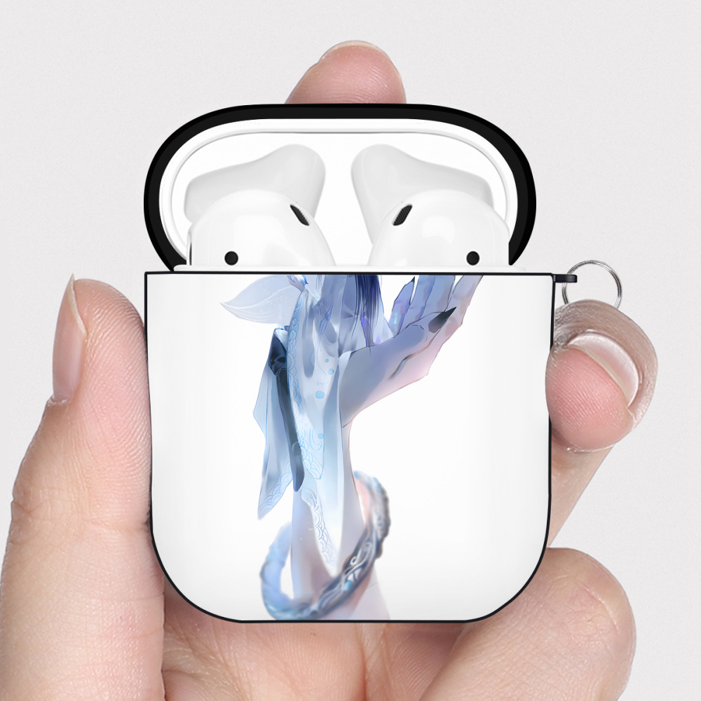 （画像用） Ne Zha 2 ナタ 魔童の大暴れ AirPods 第2世代保護ケース ハードシェル ブラック 耐衝撃・防指紋・カラビナ付き