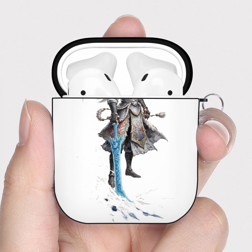 （画像用） Ne Zha 2 ナタ 魔童の大暴れ AirPods 第2世代保護ケース ハードシェル ブラック 耐衝撃・防指紋・カラビナ付き