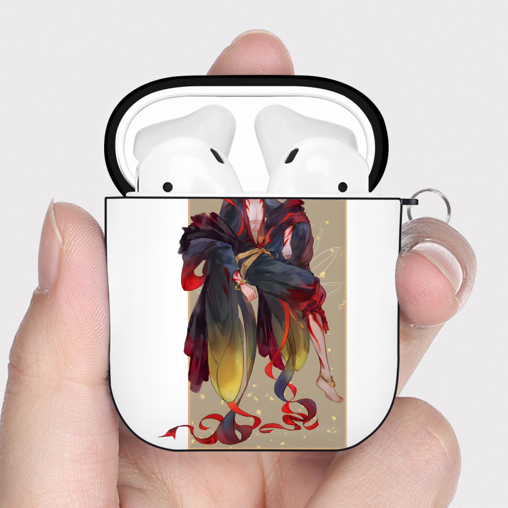 （画像用） Ne Zha 2 ナタ 魔童の大暴れ AirPods 第2世代保護ケース ハードシェル ブラック 耐衝撃・防指紋・カラビナ付き
