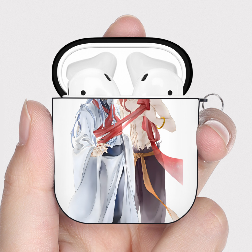 （画像用） Ne Zha 2 ナタ 魔童の大暴れ AirPods 第2世代保護ケース ハードシェル ブラック 耐衝撃・防指紋・カラビナ付き