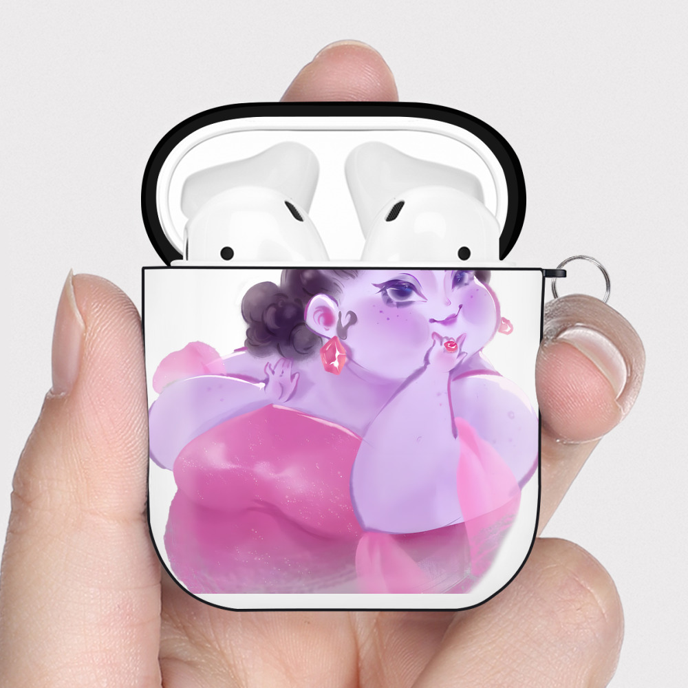 （画像用） Ne Zha 2 ナタ 魔童の大暴れ AirPods 第2世代保護ケース ハードシェル ブラック 耐衝撃・防指紋・カラビナ付き