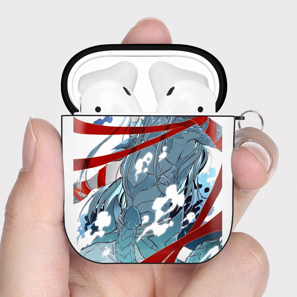 （画像用） Ne Zha 2 ナタ 魔童の大暴れ AirPods 第2世代保護ケース ハードシェル ブラック 耐衝撃・防指紋・カラビナ付き