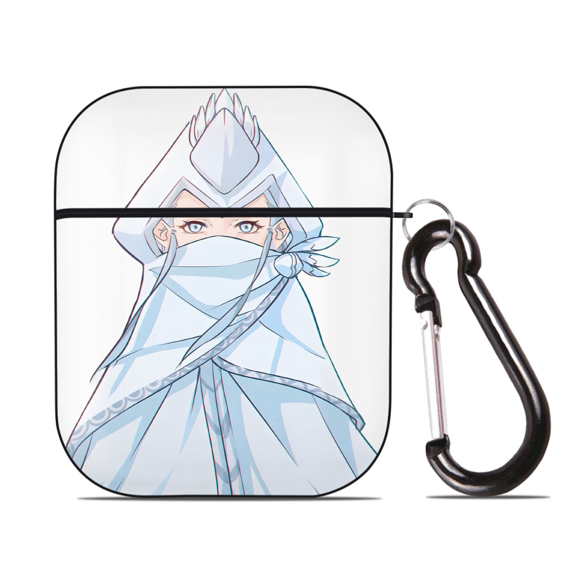 （画像用） Ne Zha 2 ナタ 魔童の大暴れ AirPods 第2世代保護ケース ハードシェル ブラック 耐衝撃・防指紋・カラビナ付き