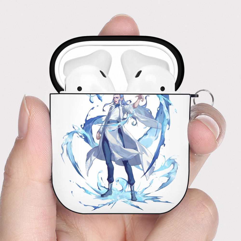 （画像用） Ne Zha 2 ナタ 魔童の大暴れ AirPods 第2世代保護ケース ハードシェル ブラック 耐衝撃・防指紋・カラビナ付き