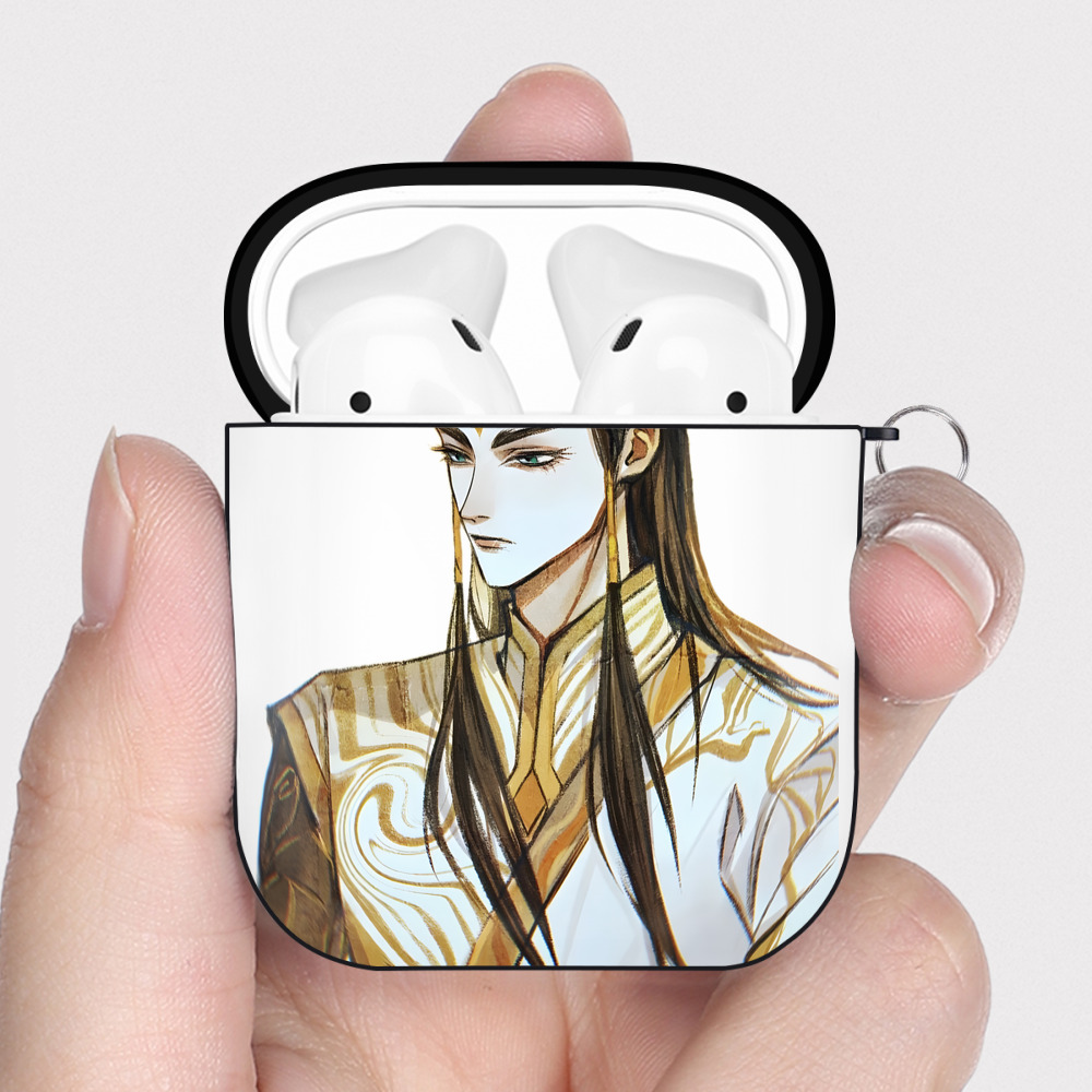 （画像用） Ne Zha 2 ナタ 魔童の大暴れ AirPods 第2世代保護ケース ハードシェル ブラック 耐衝撃・防指紋・カラビナ付き