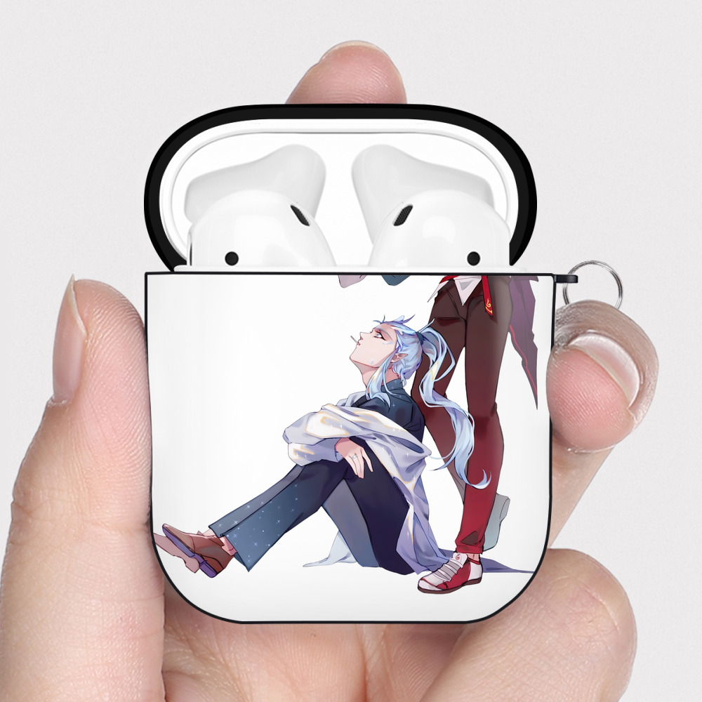 （画像用） Ne Zha 2 ナタ 魔童の大暴れ AirPods 第2世代保護ケース ハードシェル ブラック 耐衝撃・防指紋・カラビナ付き
