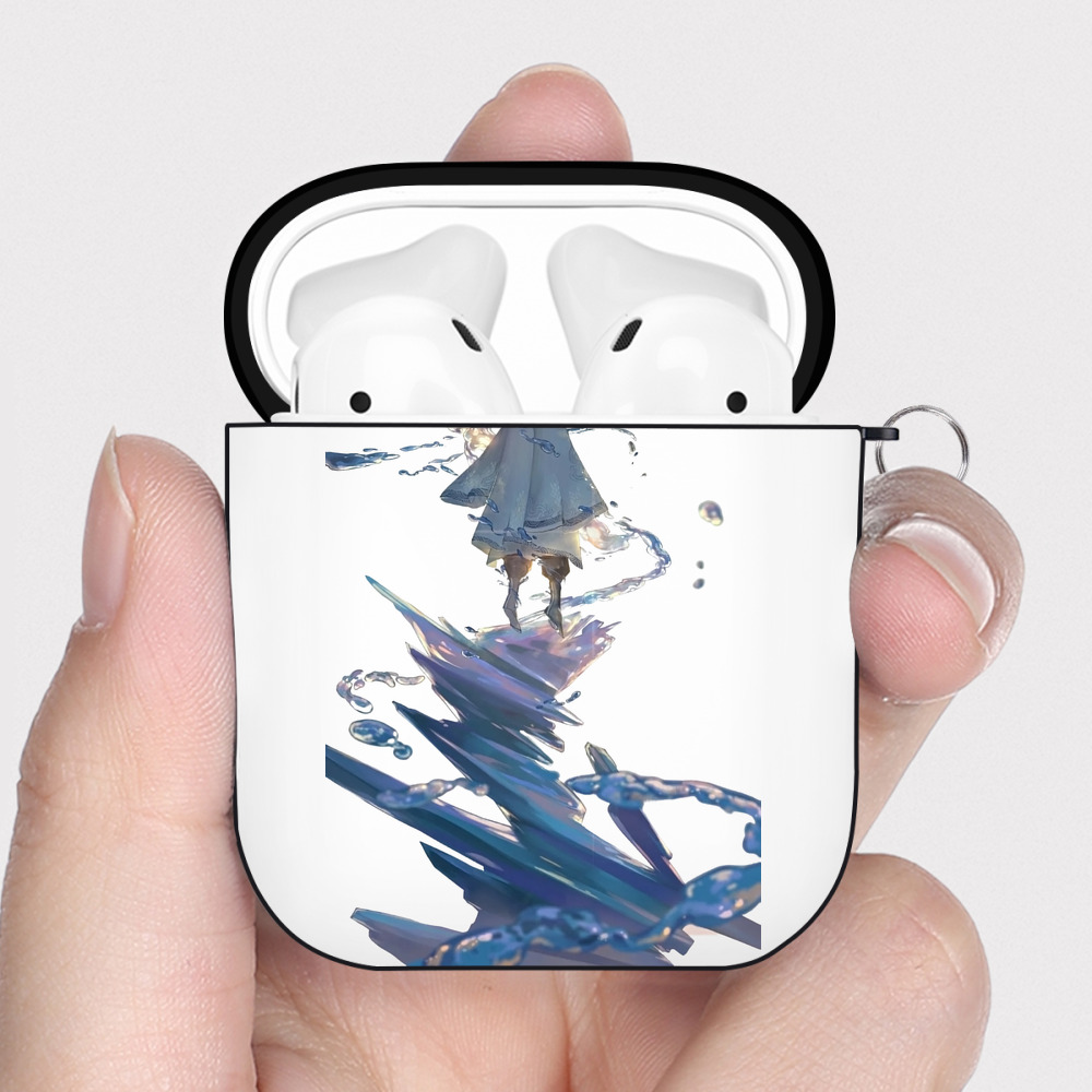 （画像用） Ne Zha 2 ナタ 魔童の大暴れ AirPods 第2世代保護ケース ハードシェル ブラック 耐衝撃・防指紋・カラビナ付き
