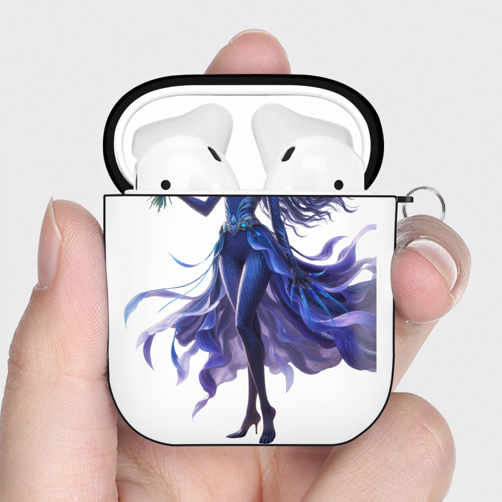 （画像用） Ne Zha 2 ナタ 魔童の大暴れ AirPods 第2世代保護ケース ハードシェル ブラック 耐衝撃・防指紋・カラビナ付き
