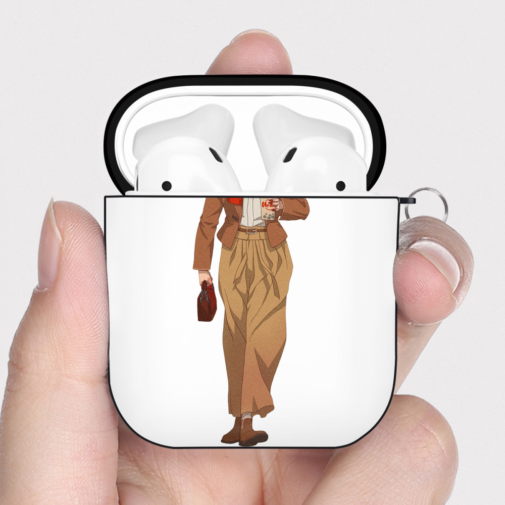 （画像用） Ne Zha 2 ナタ 魔童の大暴れ AirPods 第2世代保護ケース ハードシェル ブラック 耐衝撃・防指紋・カラビナ付き