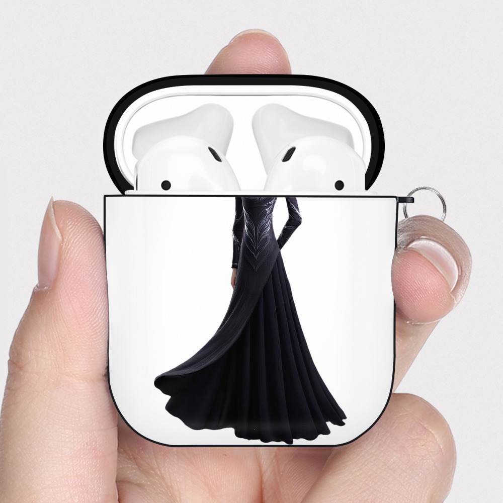 （画像用） Ne Zha 2 ナタ 魔童の大暴れ AirPods 第2世代保護ケース ハードシェル ブラック 耐衝撃・防指紋・カラビナ付き