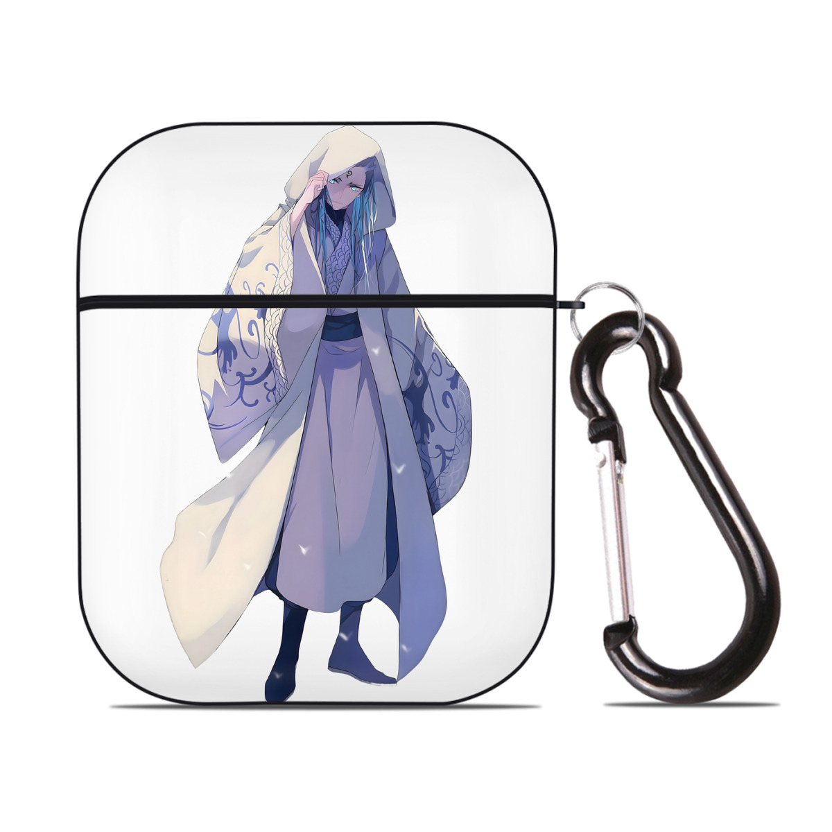 （画像用） Ne Zha 2 ナタ 魔童の大暴れ AirPods 第2世代保護ケース ハードシェル ブラック 耐衝撃・防指紋・カラビナ付き