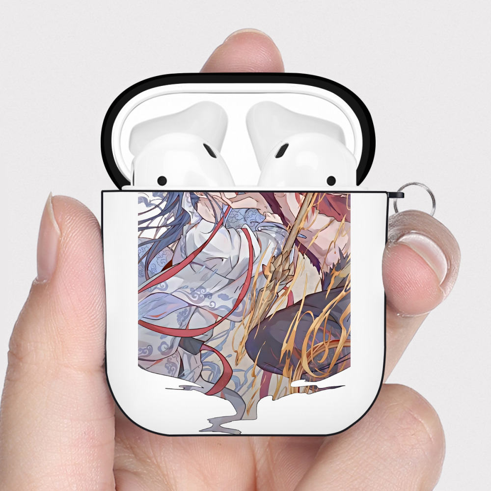 （画像用） Ne Zha 2 ナタ 魔童の大暴れ AirPods 第2世代保護ケース ハードシェル ブラック 耐衝撃・防指紋・カラビナ付き