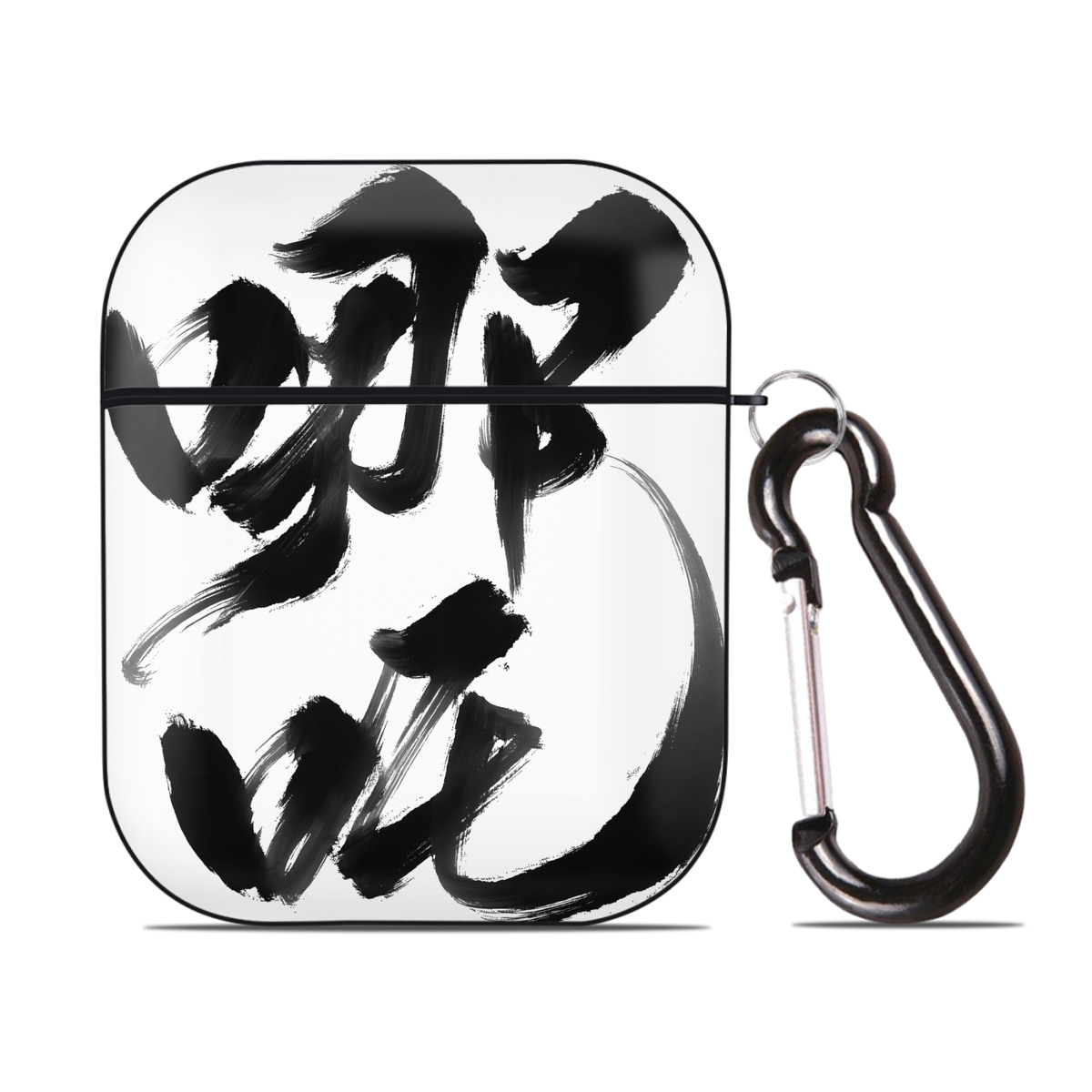 （画像用） Ne Zha 2 ナタ 魔童の大暴れ AirPods 第2世代保護ケース ハードシェル ブラック 耐衝撃・防指紋・カラビナ付き