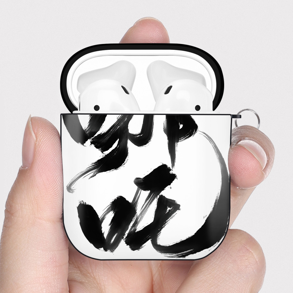 （画像用） Ne Zha 2 ナタ 魔童の大暴れ AirPods 第2世代保護ケース ハードシェル ブラック 耐衝撃・防指紋・カラビナ付き