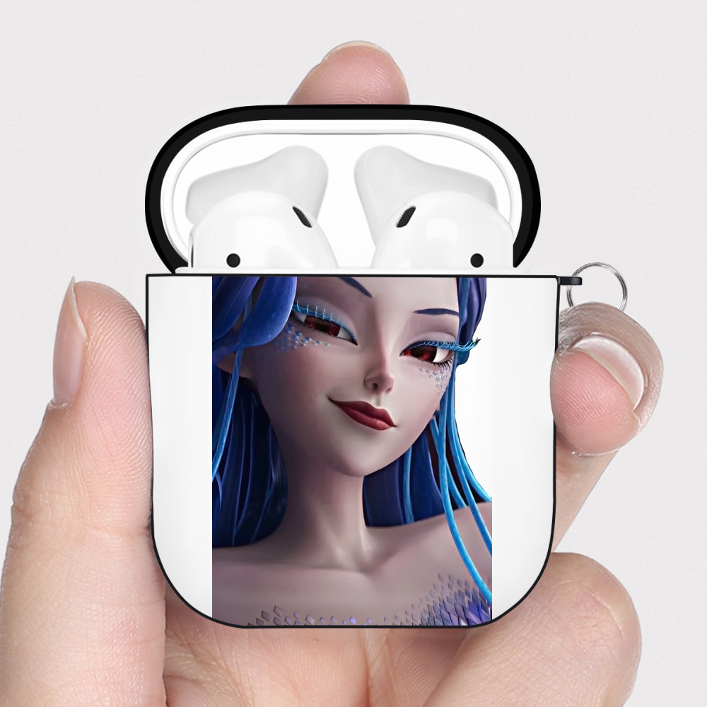 （画像用） Ne Zha 2 ナタ 魔童の大暴れ AirPods 第2世代保護ケース ハードシェル ブラック 耐衝撃・防指紋・カラビナ付き