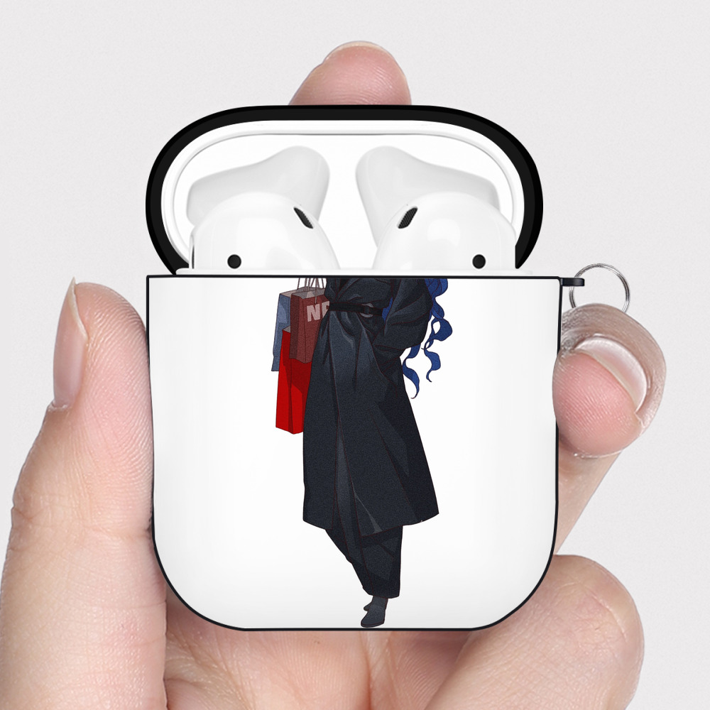 （画像用） Ne Zha 2 ナタ 魔童の大暴れ AirPods 第2世代保護ケース ハードシェル ブラック 耐衝撃・防指紋・カラビナ付き