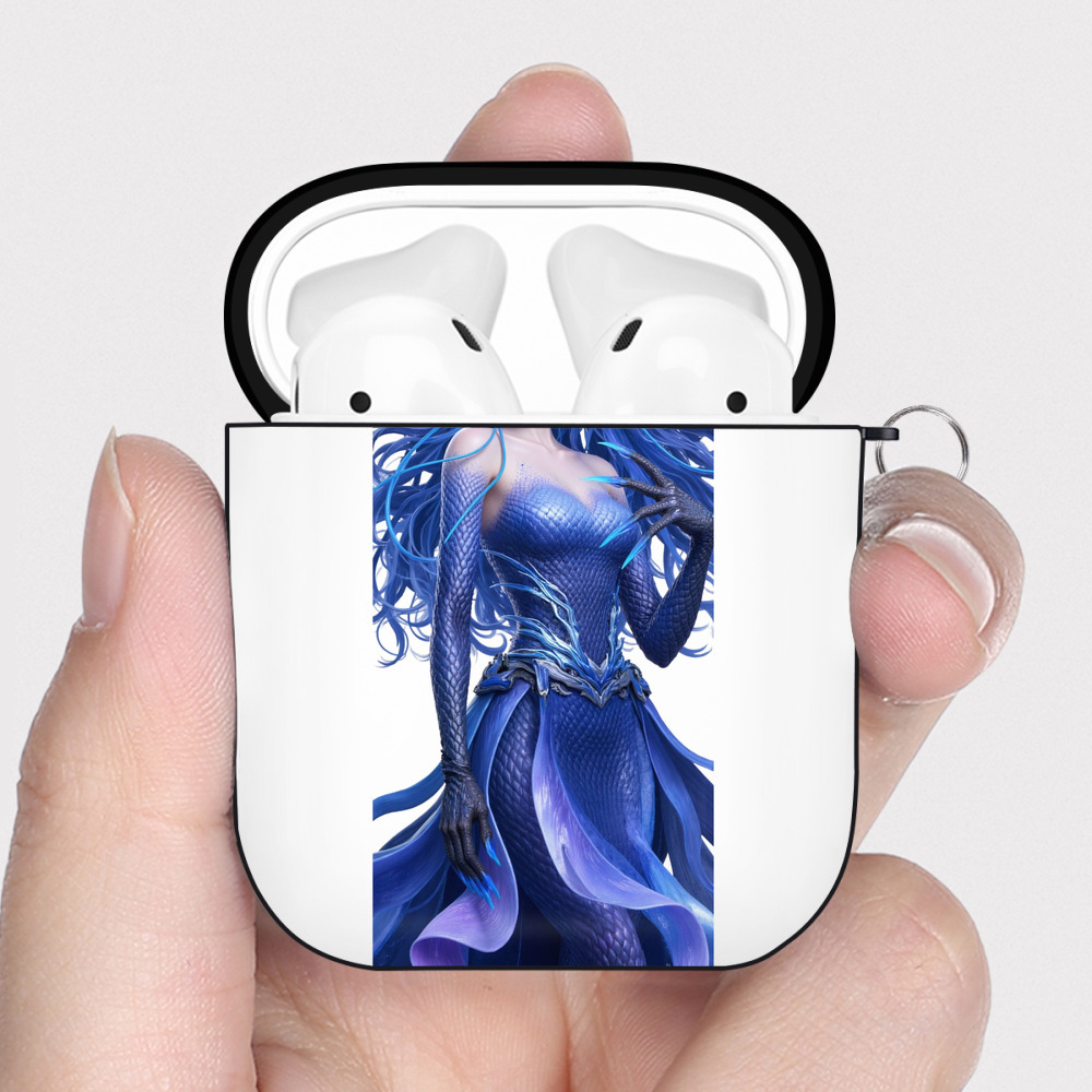 （画像用） Ne Zha 2 ナタ 魔童の大暴れ AirPods 第2世代保護ケース ハードシェル ブラック 耐衝撃・防指紋・カラビナ付き
