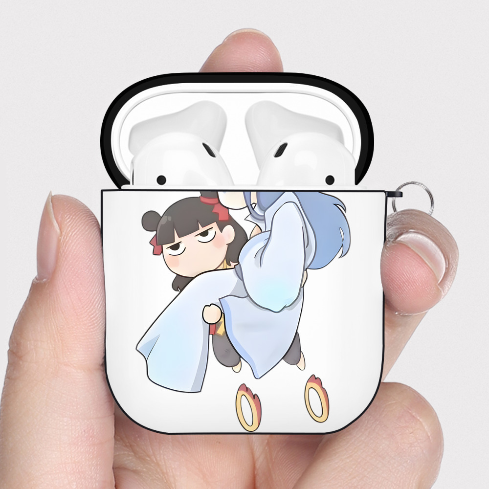 （画像用） Ne Zha 2 ナタ 魔童の大暴れ AirPods 第2世代保護ケース ハードシェル ブラック 耐衝撃・防指紋・カラビナ付き