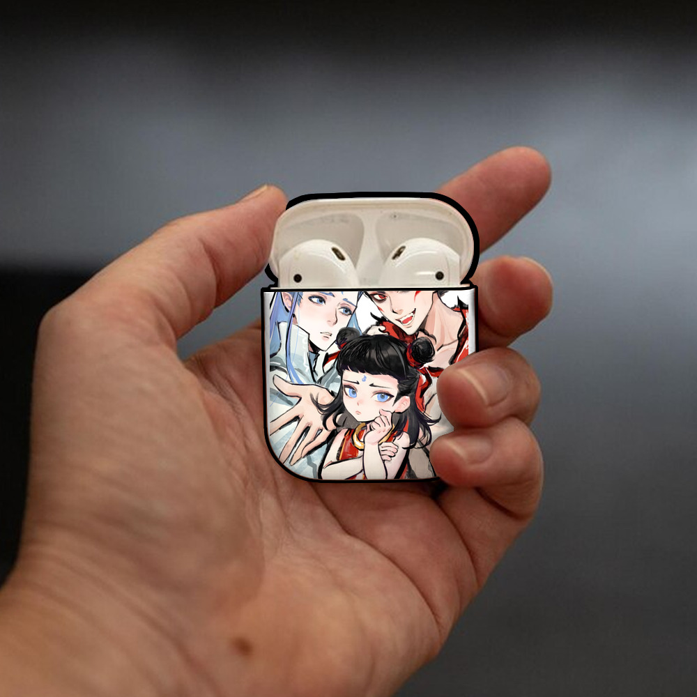 Ne Zha 2 ナタ 魔童の大暴れ AirPods 第2世代保護ケース ハードシェル ブラック 耐衝撃・防指紋・カラビナ付き