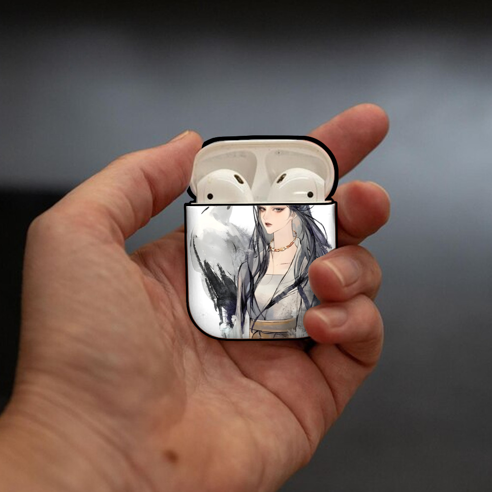 Ne Zha 2 ナタ 魔童の大暴れ AirPods 第2世代保護ケース ハードシェル ブラック 耐衝撃・防指紋・カラビナ付き