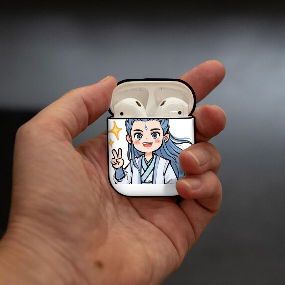 Ne Zha 2 ナタ 魔童の大暴れ AirPods 第2世代保護ケース ハードシェル ブラック 耐衝撃・防指紋・カラビナ付き