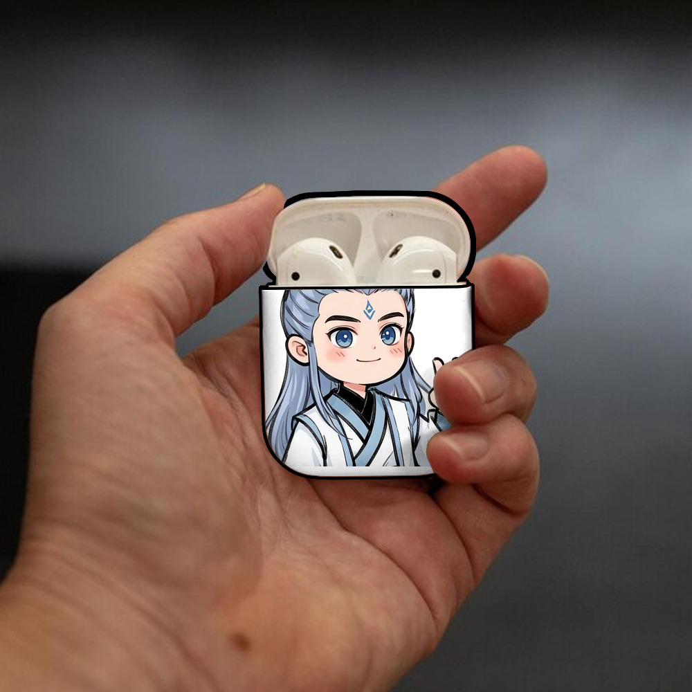 Ne Zha 2 ナタ 魔童の大暴れ AirPods 第2世代保護ケース ハードシェル ブラック 耐衝撃・防指紋・カラビナ付き