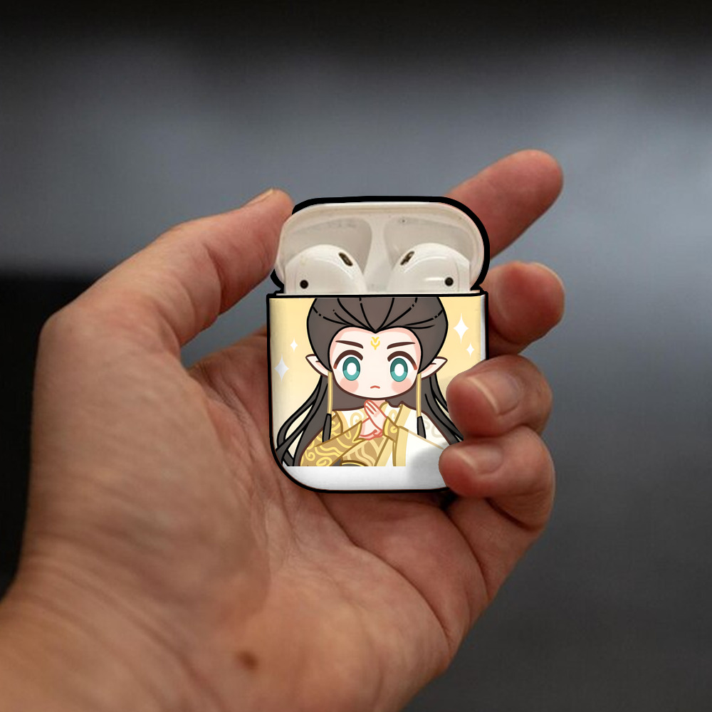 Ne Zha 2 ナタ 魔童の大暴れ AirPods 第2世代保護ケース ハードシェル ブラック 耐衝撃・防指紋・カラビナ付き