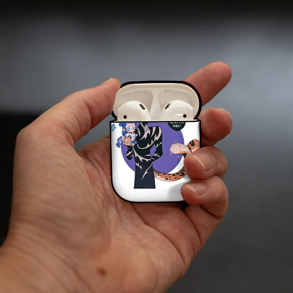 Ne Zha 2 ナタ 魔童の大暴れ AirPods 第2世代保護ケース ハードシェル ブラック 耐衝撃・防指紋・カラビナ付き